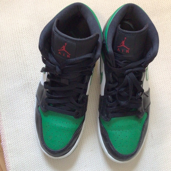 Nike Air Jordan 1 Green Toe Mids size 10 - Picture 6 of 10